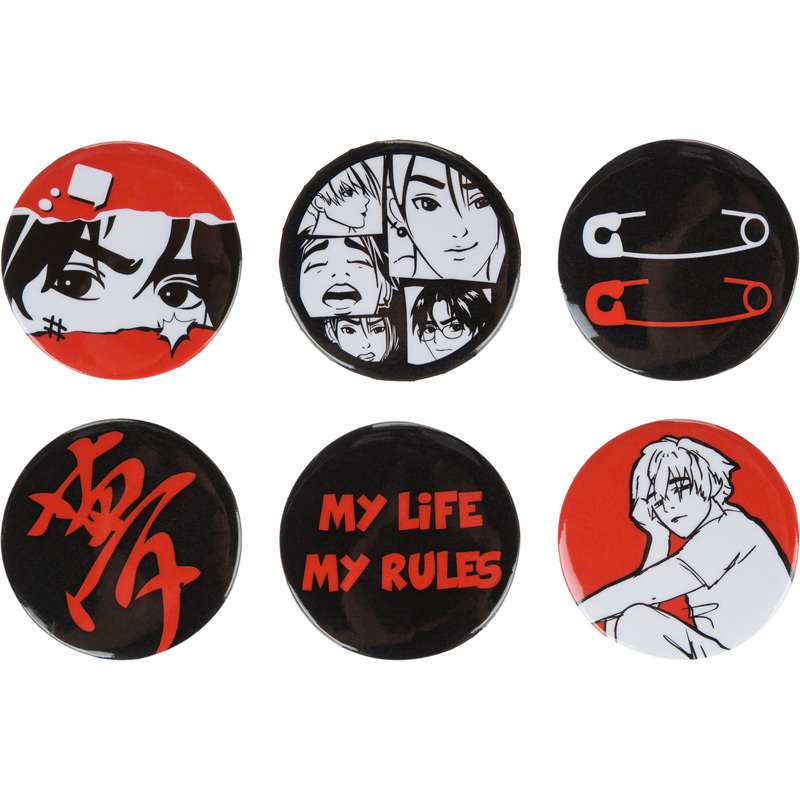 Изображение товара Набор значков Комус Класс Комикс 6 штук диаметром 38 мм