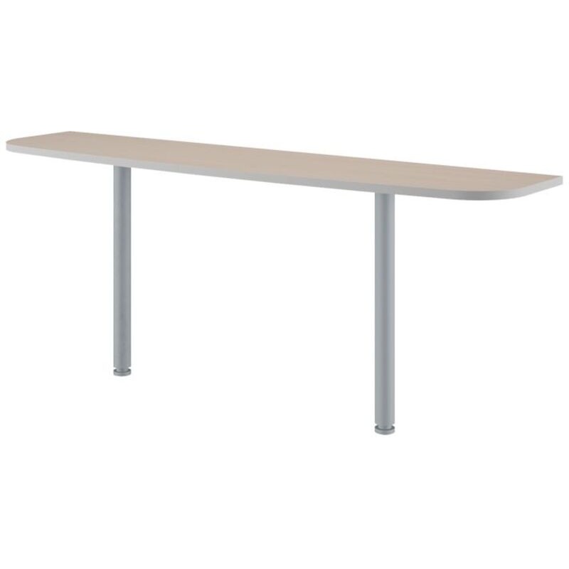 Изображение товара Секция стола для переговоров Zoom прямая дуб шамони светлый/серый 1900х350х750 мм