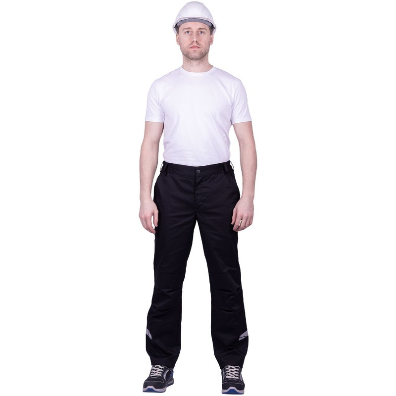 Изображение товара Брюки рабочие летние мужские Стронг с СОП чёрные размер 56-58
