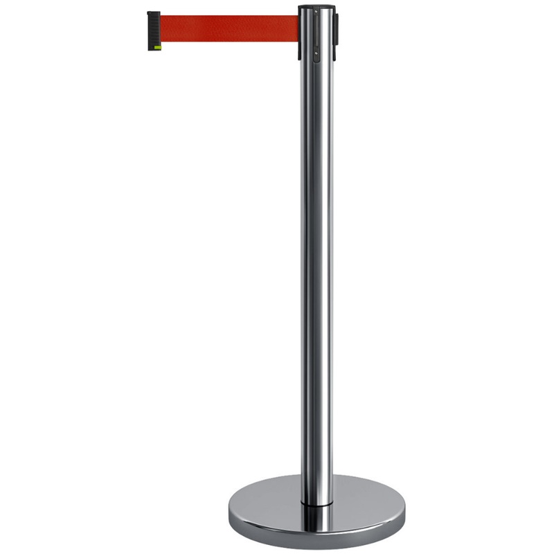 Изображение товара Стойка ограждения Alt с вытяжной лентой, 5 м, серый