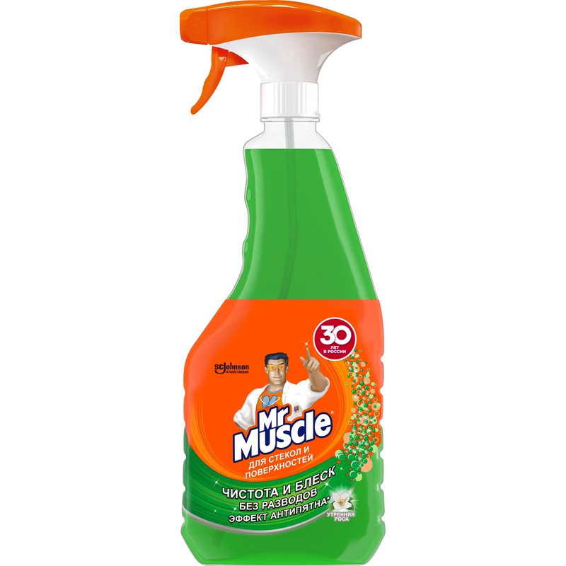 Изображение товара Средство для стекол и зеркал Мистер Мускул 530 мл со нашатырным спиртом