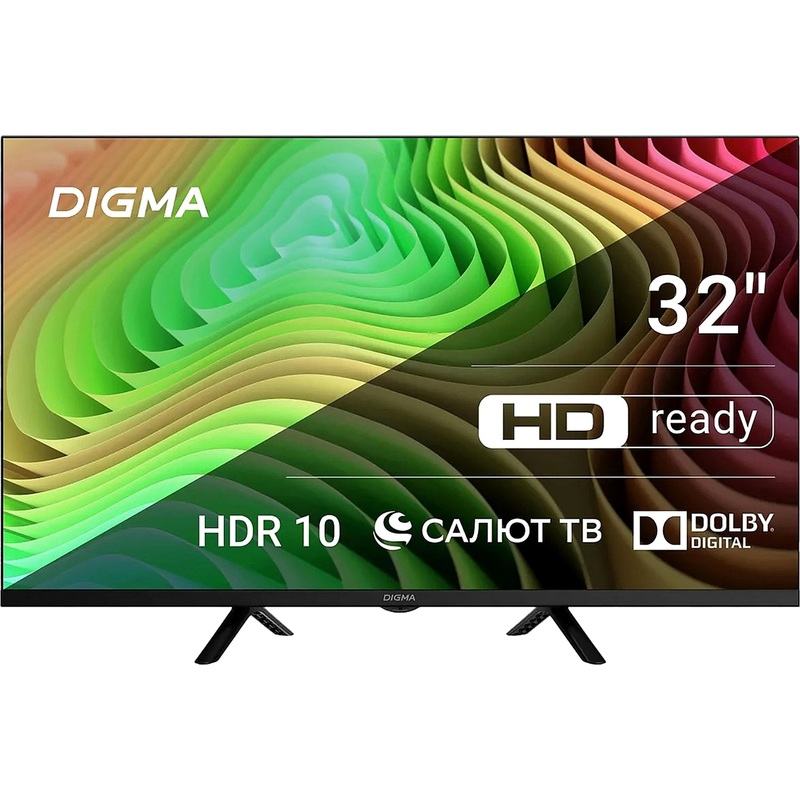 Изображение товара Телевизор 32 дюйма Digma DM-LED32SBB34 HD Ready Smart TV Wi fi Bluetooth черный