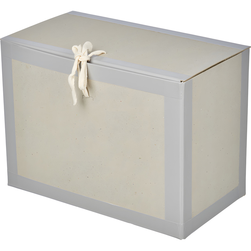 Изображение товара Архивный короб на 2 завязках длиной 180 мм из картона и бумвинила для хранения документов А4