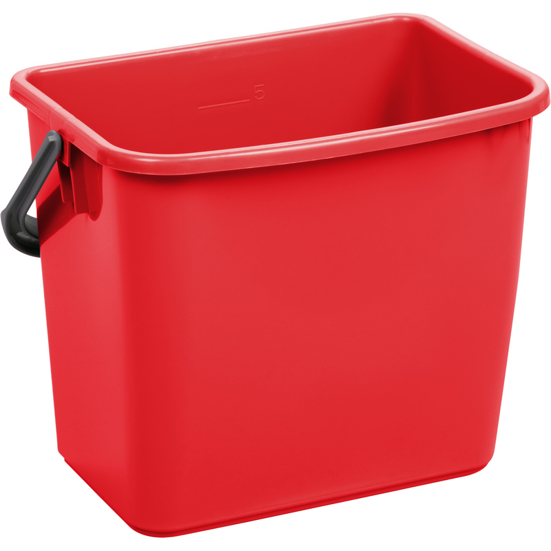 Изображение товара Ведро FBK 6 л пластиковое хозяйственное красное для уборки и дезинфекции