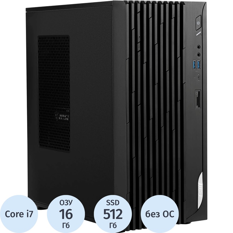 Изображение товара Мини ПК MSI Pro DP180 14 B0A7 с Core i7, DDR5 16ГБ, SSD 512ГБ, без ОС