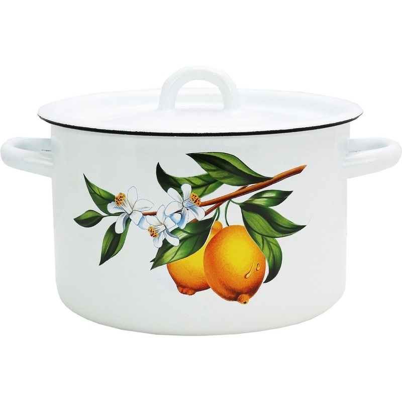 Изображение товара Кастрюля Эмаль Лимоны 3 л для всех типов плит