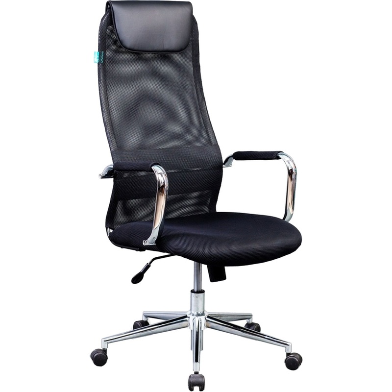 Изображение товара Уценка. Кресло для руководителя Бюрократ KB-9N чёрное (искусственная кожа/сетка/ткань, металл)