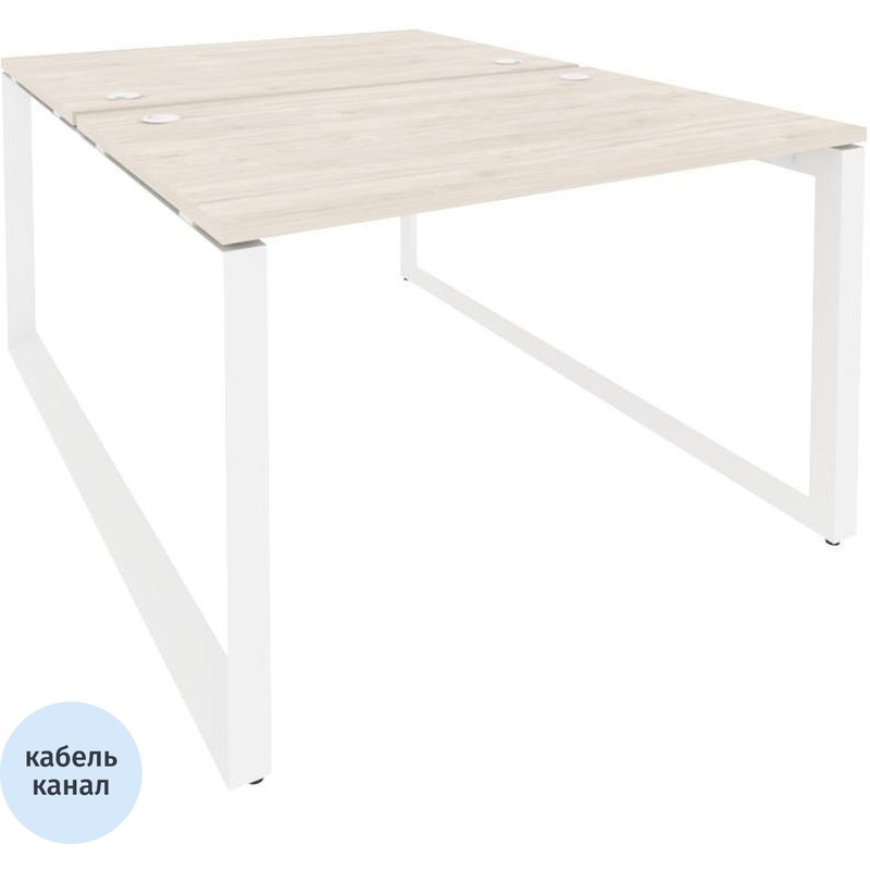 Изображение товара Рабочая станция Onix O M O D RS 2 2 8 для двух рабочих мест Денвер светлый белый