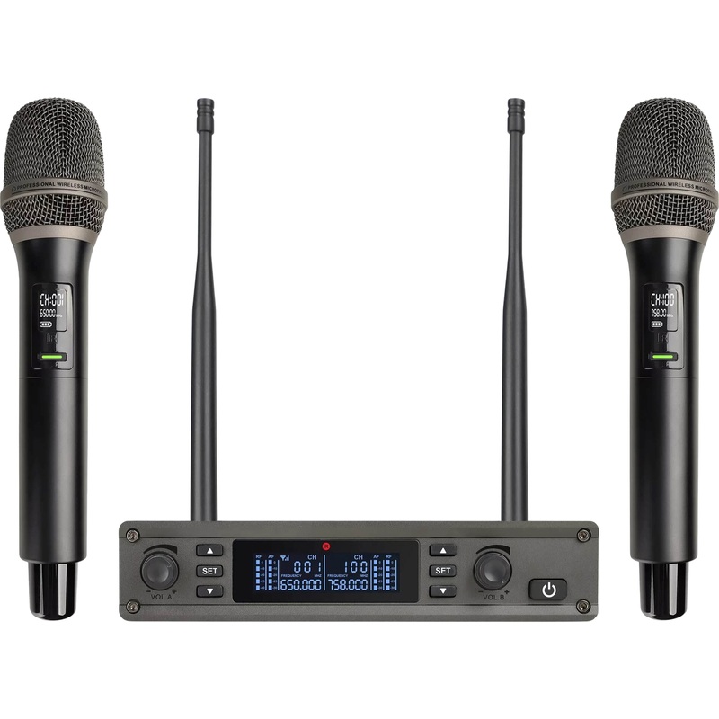 Изображение товара Радиосистема Axelvox DX800HT беспроводной вокальный микрофон с двумя каналами