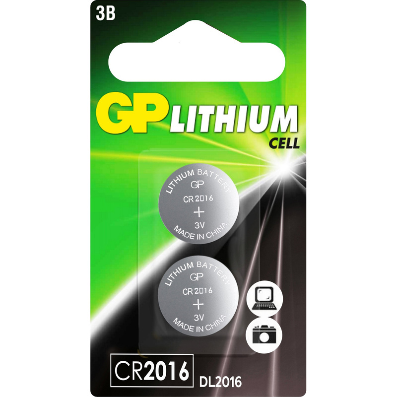 Изображение товара Батарейка GP CR2016 Lithium 2 штуки в упаковке