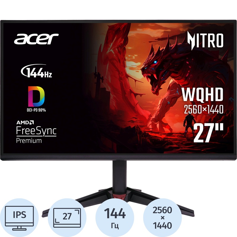 Изображение товара Монитор 27" Acer VG270UP6bmiipx чёрный (UM.HV0CD.601) Изображение товара Монитор 27" Acer VG270UP6bmiipx чёрный (UM.HV0CD.601)