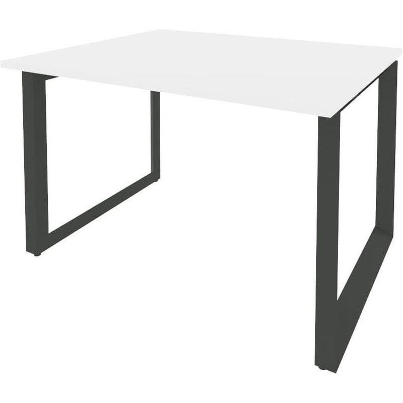 Изображение товара Стол для переговоров Onix-O O.MO-PRG-1.2 белый бриллиант антрацит 1180х980х750 мм