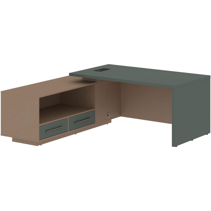 Изображение товара Стол руководителя Velion VCT 1919 с тумбой нефрит/кобра