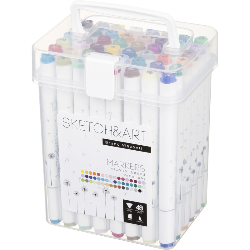 Изображение товара Набор маркеров для скетчинга Sketch&Art Maxi set 48 цветов двухсторонние