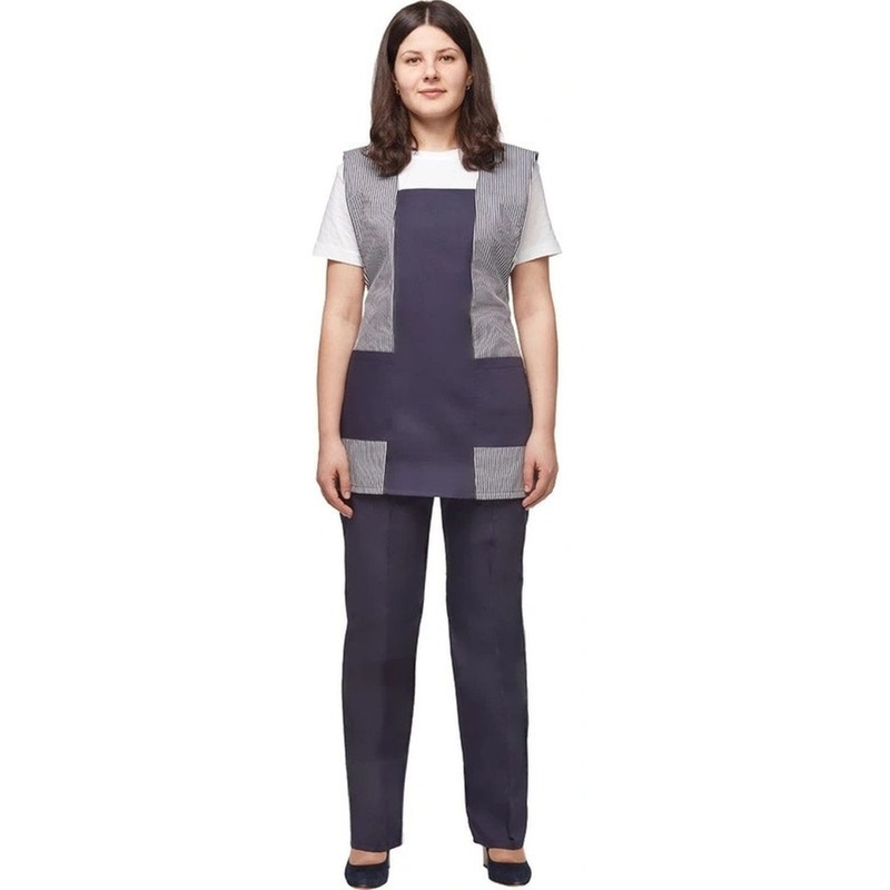 Изображение товара Костюм для горничных и уборщиц у08-СБР синий (размер 44-46, рост 170-176)