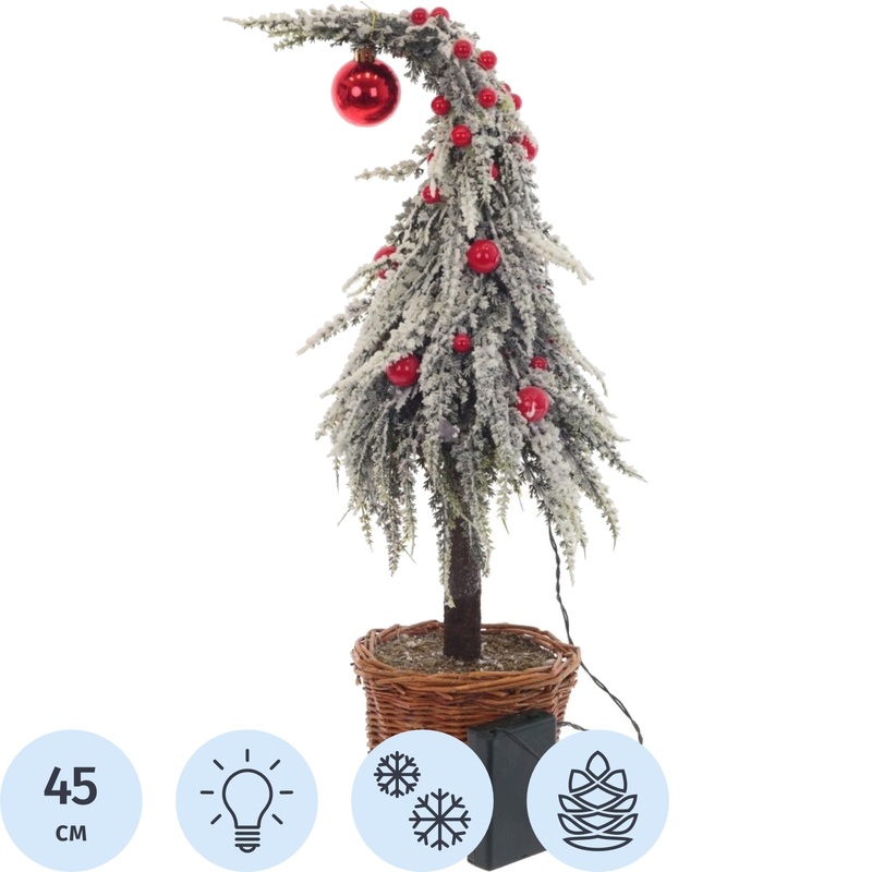 Изображение товара Искусственная новогодняя настольная елка с подсветкой 45 см