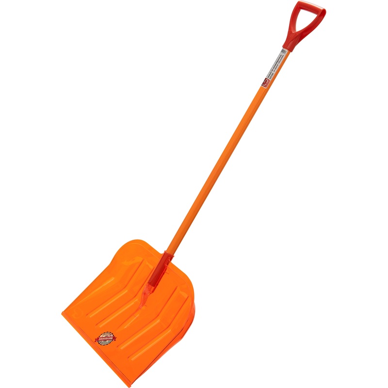 Изображение товара Лопата для уборки снега Эталон Original пластиковая 48х40 см с алюминиевым черенком 110 см
