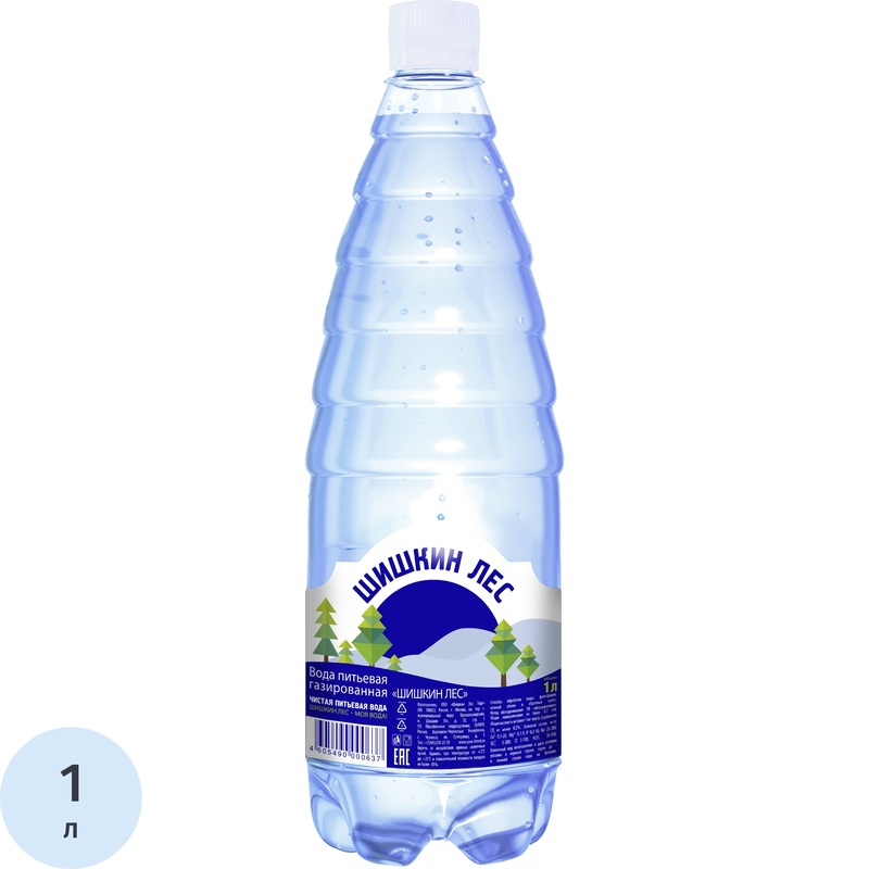 Изображение товара Вода питьевая Шишкин Лес газированная 1 л