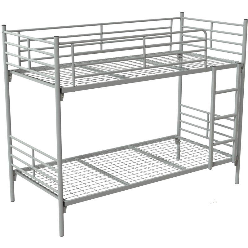 Изображение товара Двухъярусная металлическая кровать Эверест К.722.27 серая 985х2076х1612 мм