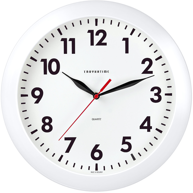 Изображение товара Настенные часы Troyka 11110118 белые 29х29 см