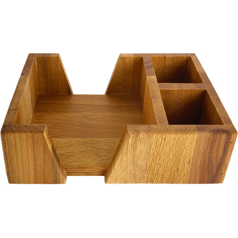 Изображение товара Деревянная салфетница 21.5х7 см для кухни ресторана и офиса