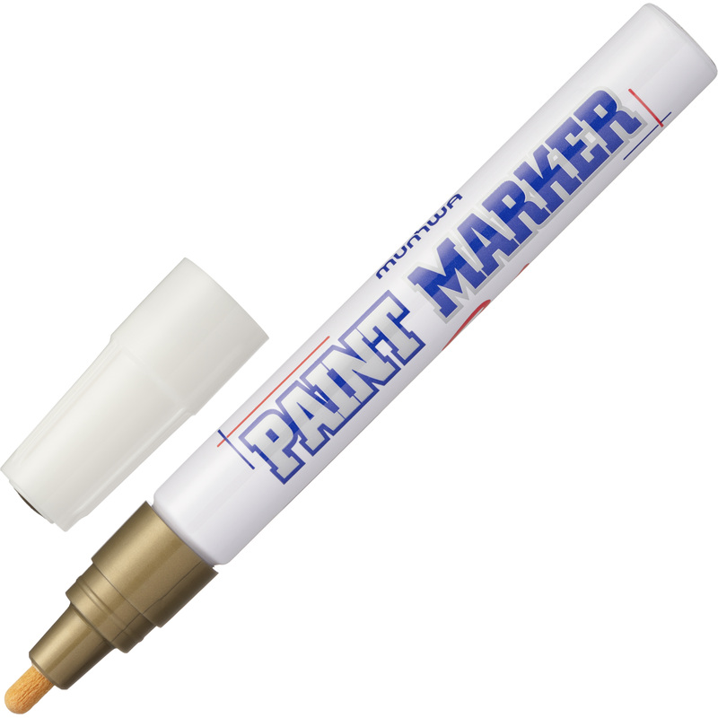 Изображение товара Промышленный лаковый маркер MunHwa PM-07 золотистый 2-4 мм для металла и поверхностей