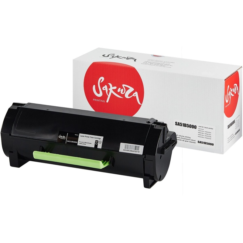 Изображение товара Лазерный картридж Sakura 51B5000 для Lexmark 2500 страниц черный совместимый
