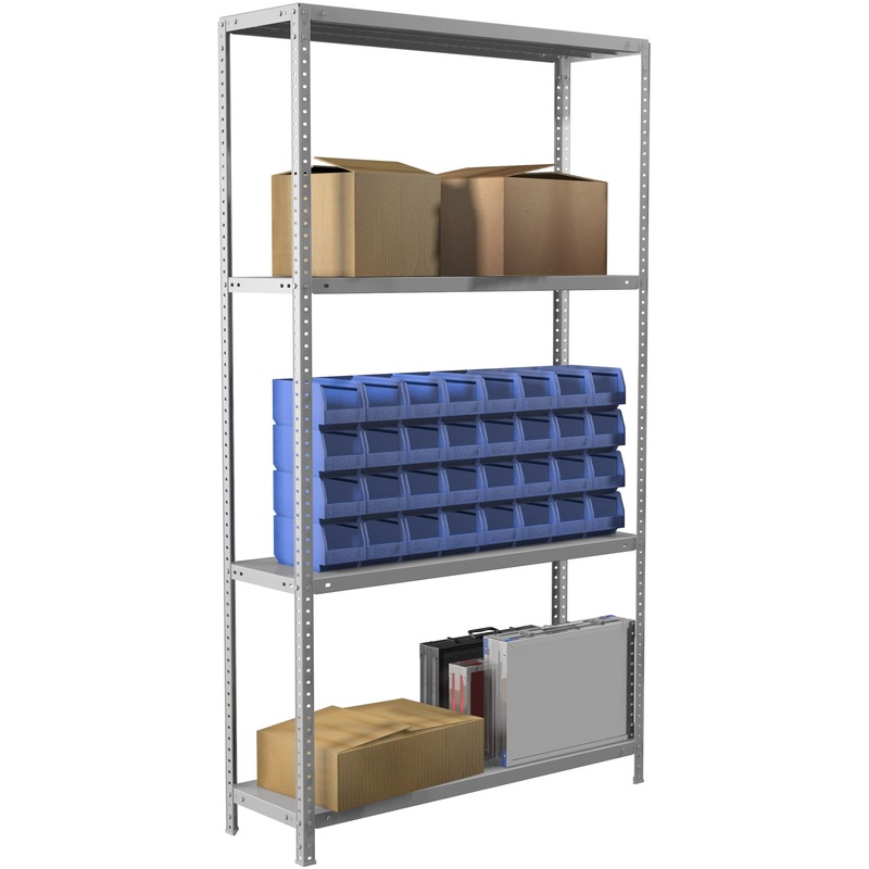 Изображение товара Стеллаж медицинский Практик СТМ MS с 4 полками 1000х600х1850 мм