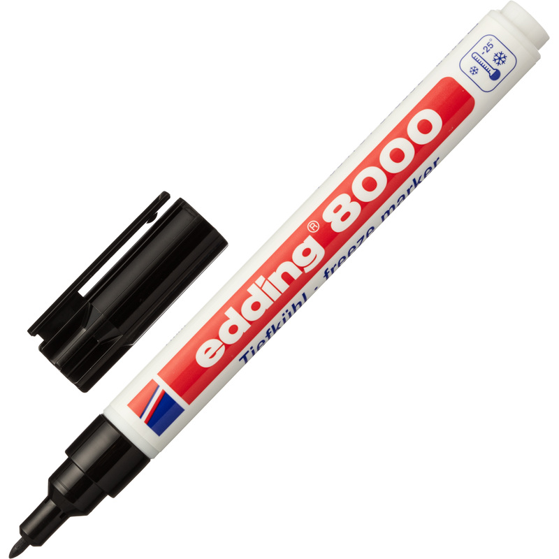 Изображение товара Промышленный морозостойкий маркер Edding 8000/1 черный 1мм