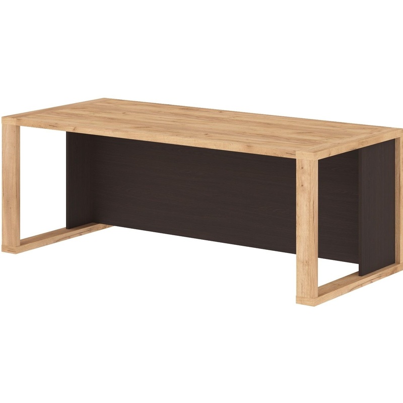 Изображение товара Стол руководителя Alto AST 209H дуб бофорд венге магия размеры 2000х900х750 мм