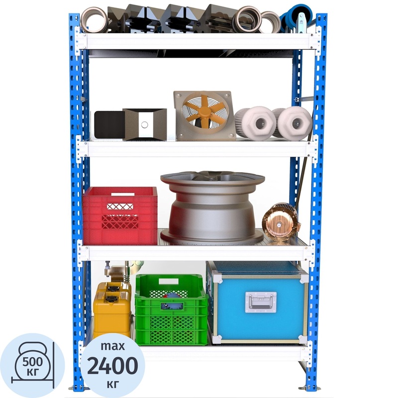 Изображение товара Стеллаж металлический Металл Завод SGR-V-15104-2.5 4 полки 1500x1000x2500 мм