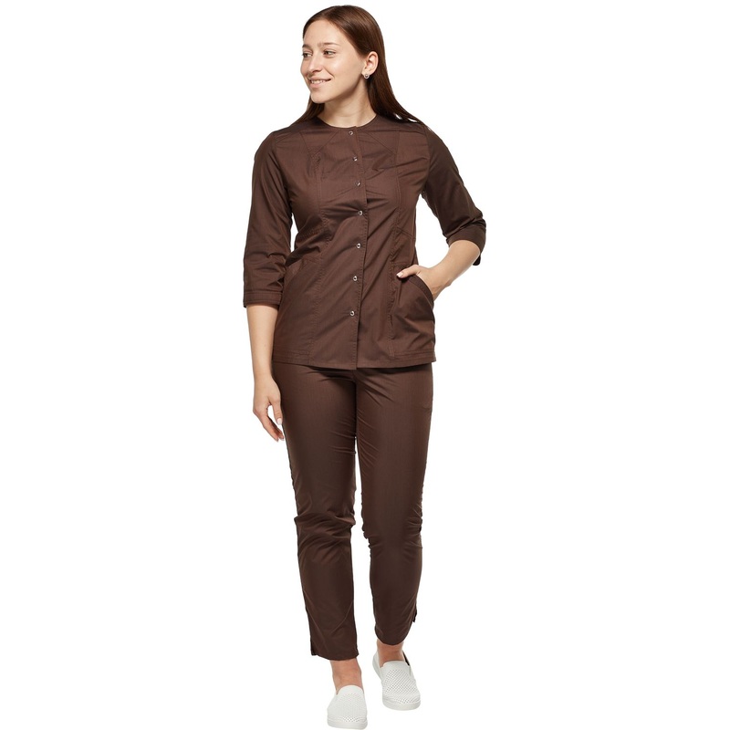 Изображение товара Костюм для горничных и уборщиц женский У27 КБР коричневый 92 (46) (146-152)