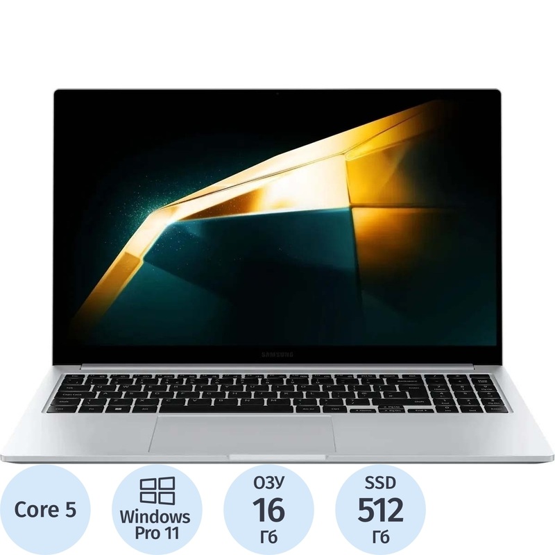 Изображение товара Ноутбук Samsung Galaxy Book NP754 15.6" серебристый Intel Core i5 120U/16 ГБ/SSD 512 ГБ (NP754XGK-LS2IN)