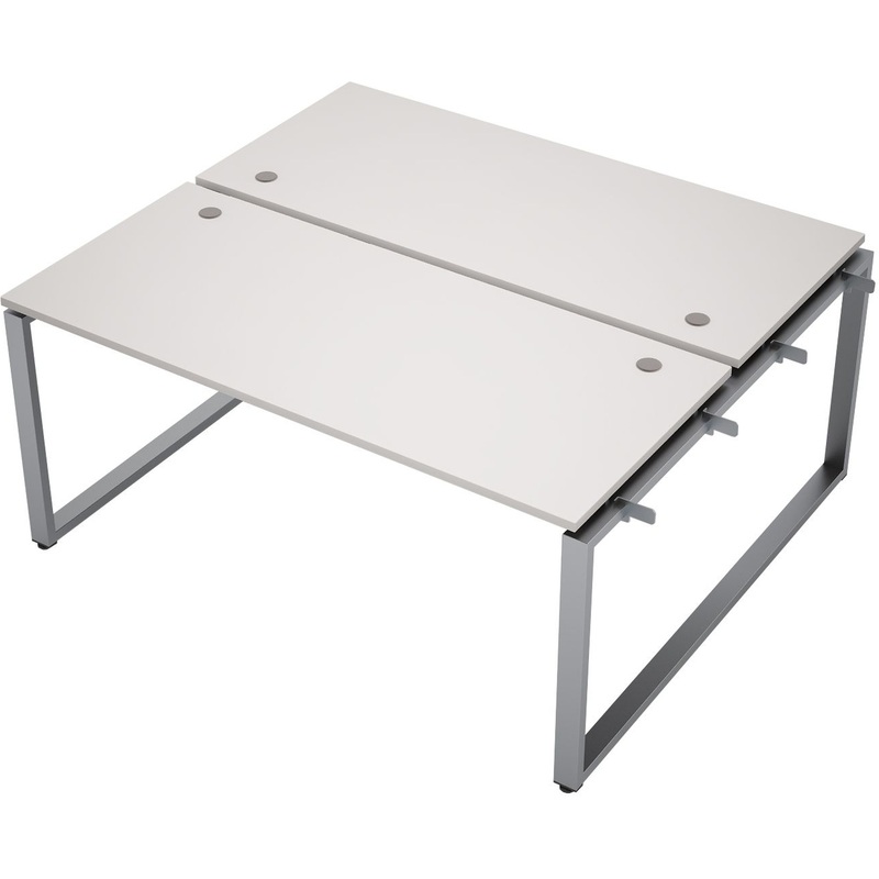 Изображение товара Рабочая станция Avance 6МБН-О.6264 двухместная белый и алюминий матовый