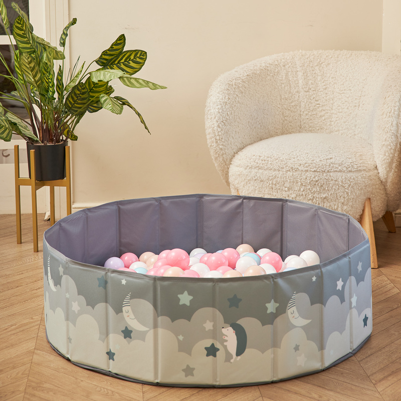 Изображение товара Детский сухой бассейн для шариков Unix Kids Moon Grey 100х100х30 см