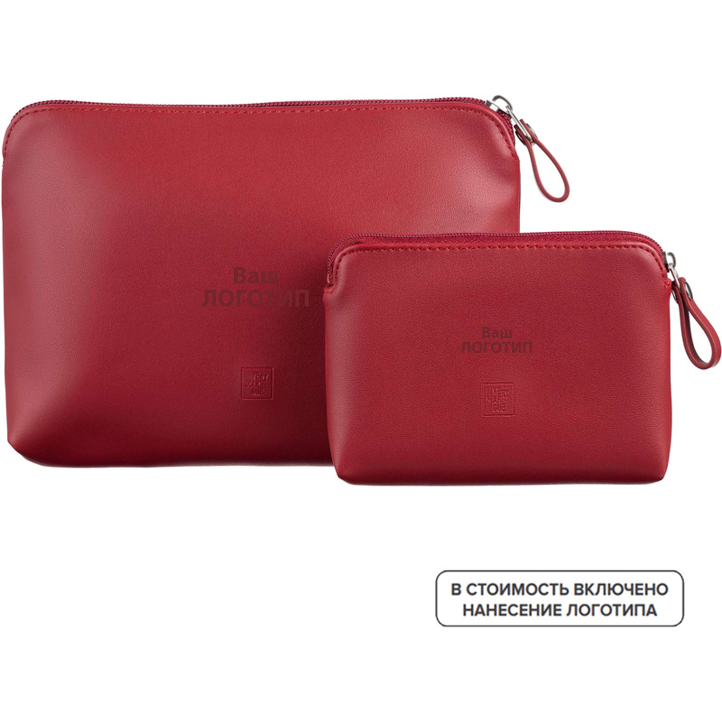 Изображение товара Набор косметичек Manifold из искусственной кожи красный 20 штук