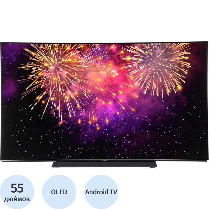 Изображение товара Телевизор 55 Hyundai H-LED55OBU7700 черный и серебристый цвет