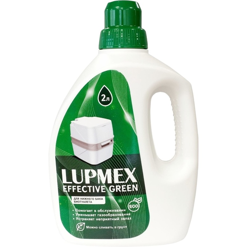 Изображение товара Жидкость для биотуалета Lupmex Effective Green для нижнего бака 2 л