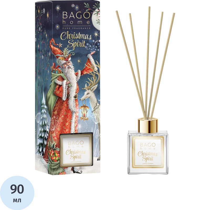 Изображение товара Аромадиффузор Bago home Новогоднее настроение 90 мл с цитрусовыми и пряными нотами