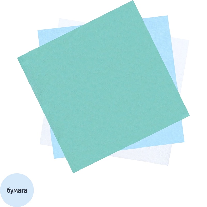 Изображение товара Бумага для стерилизации крепированная Винар 1000x1000 мм зелёная (250 листов в упаковке)