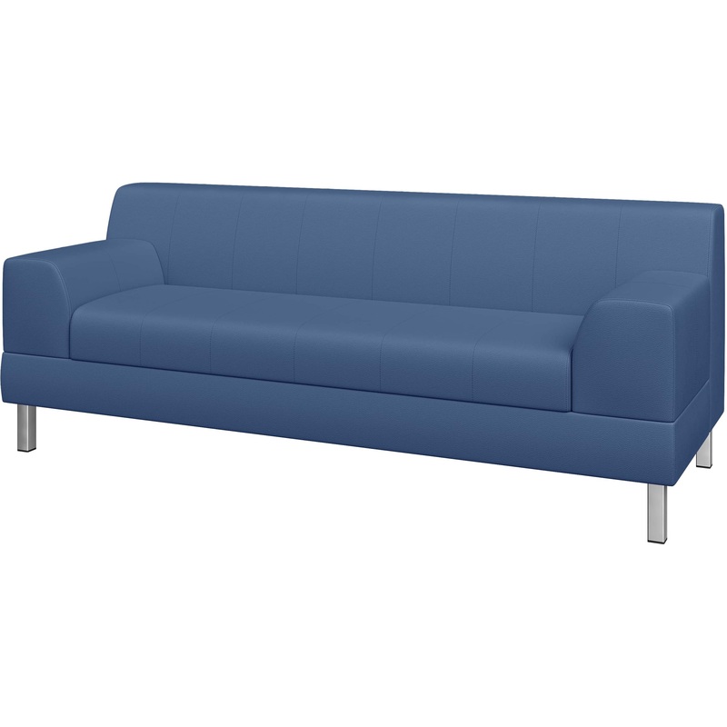 Изображение товара Диван трехместный Flagman синий (искусственная кожа)