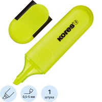 Текстовыделитель Kores Bright Liner Plus желтый (толщина линии 0.5-5 мм)