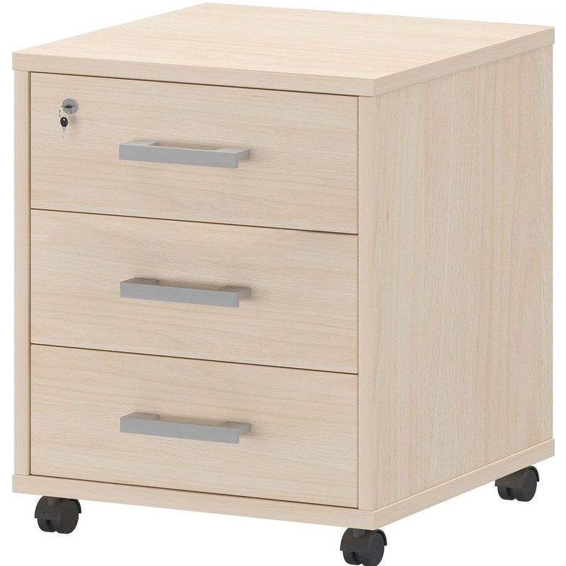 Изображение товара Тумба подкатная Арго АТЛ-03 с замком (бук, 440х450х580 мм, 3 ящика)