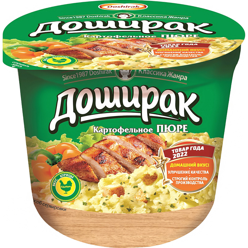 Изображение товара Картофельное пюре Доширак с курицей 40 г (24 упаковки)