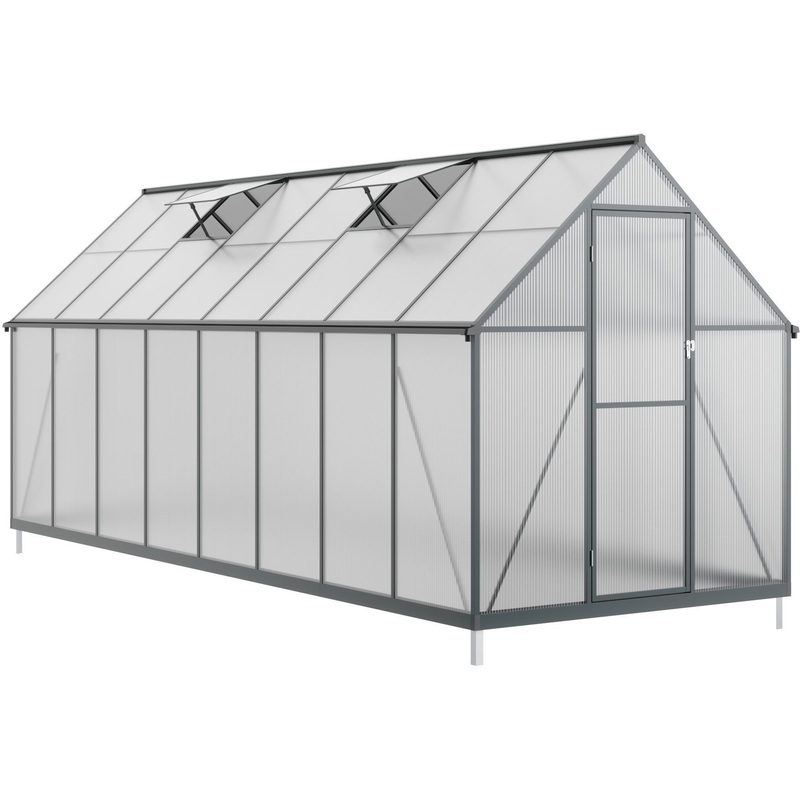 Изображение товара Теплица Klesto GH445 (антрацит, 1780х4450х1950 мм)