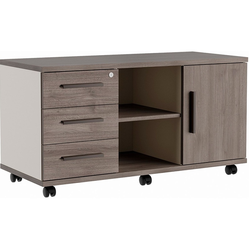 Изображение товара Тумба подкатная New Line NLN36320031 с центральным замком дуб шамони бежевый