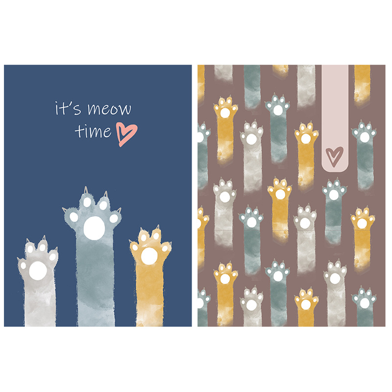 Изображение товара Тетрадь общая №1 School Лапки А5 40 листов с рисунком и матовой ламинацией