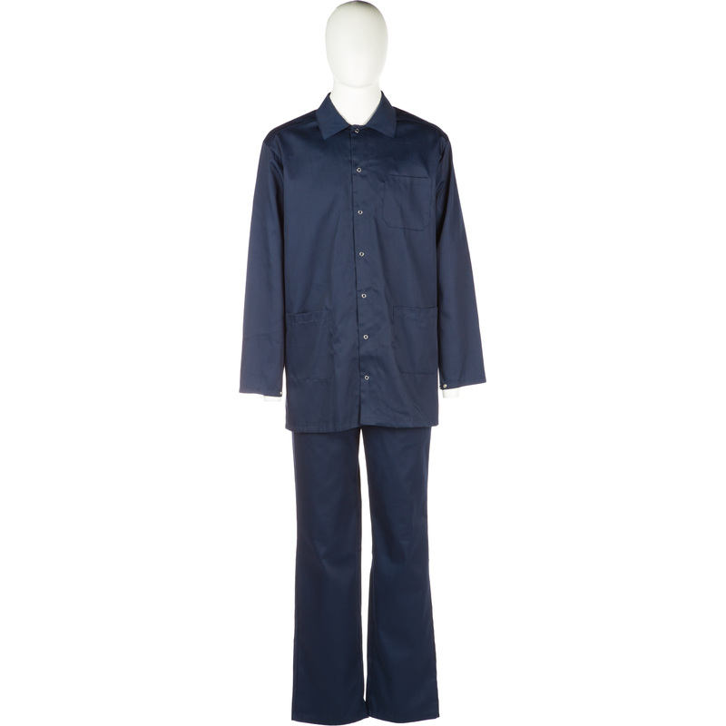 Изображение товара Мужской синий костюм из смесовой ткани размер 52-54