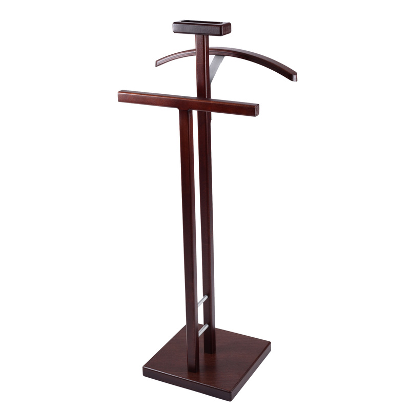 Изображение товара Вешалка костюмная Галант 340 из дерева темно-коричневая для кабинета и спальни