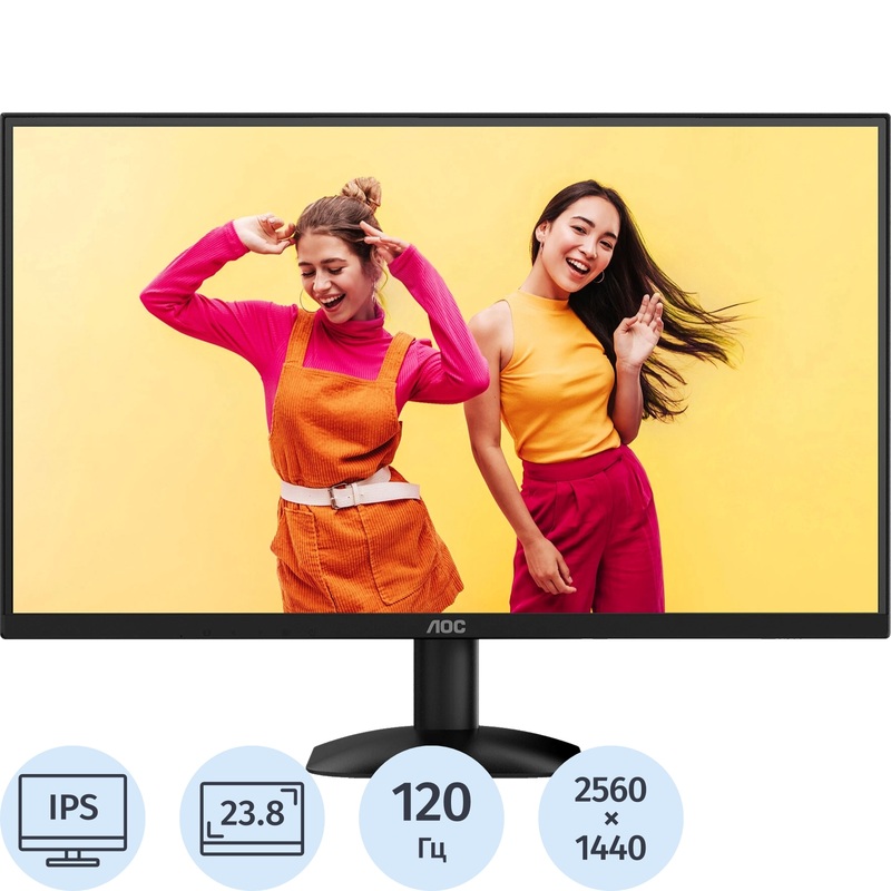 Изображение товара Монитор 23.8 дюйма AOC Q24B35 черный с IPS матрицей